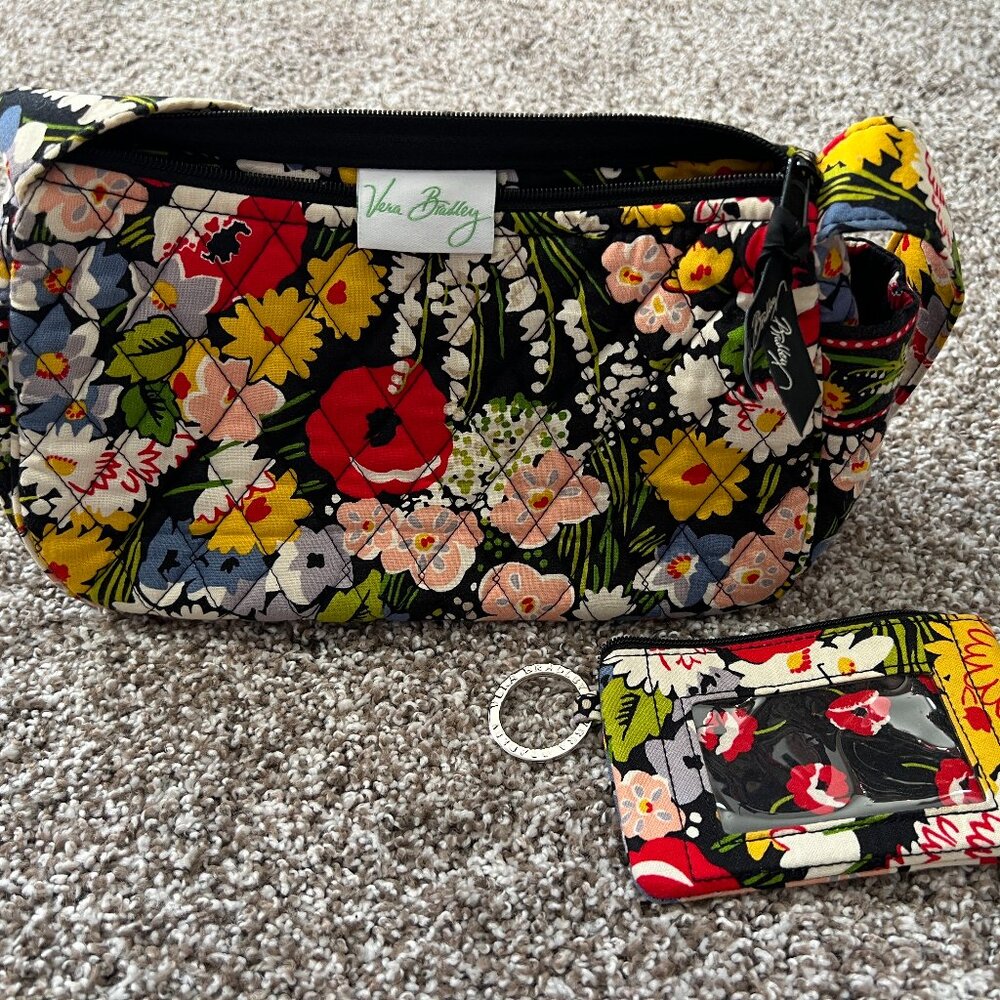 Very Bradley Poppy Fields Shoulder Bag and wallet combo - Discontinued patter
